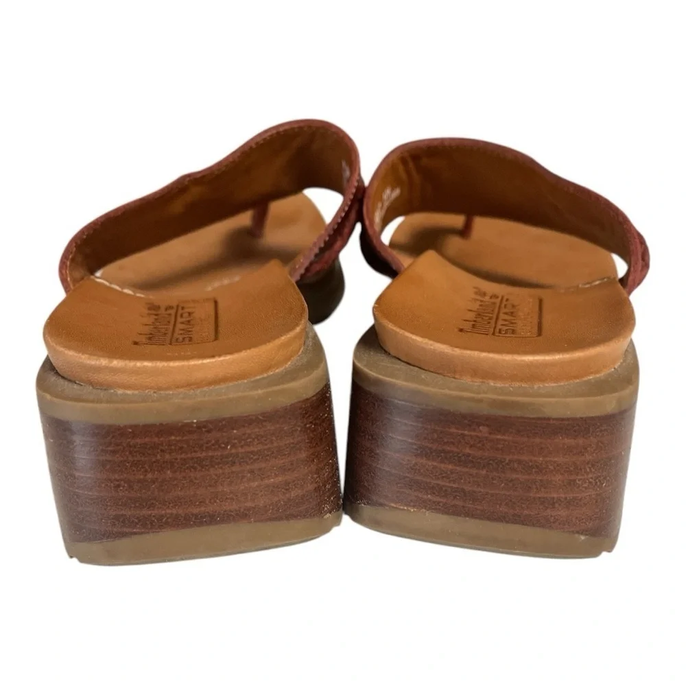 Timberland Smart Comfort Women's Leather Red and Brown Sandals - Picture 3 of 5